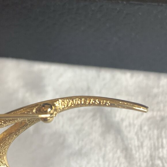 VTG 60's Marcel Boucher Signed Gold Plated Narcissus Flower Brooch w/Pearl 8367P - Picture 5 of 7